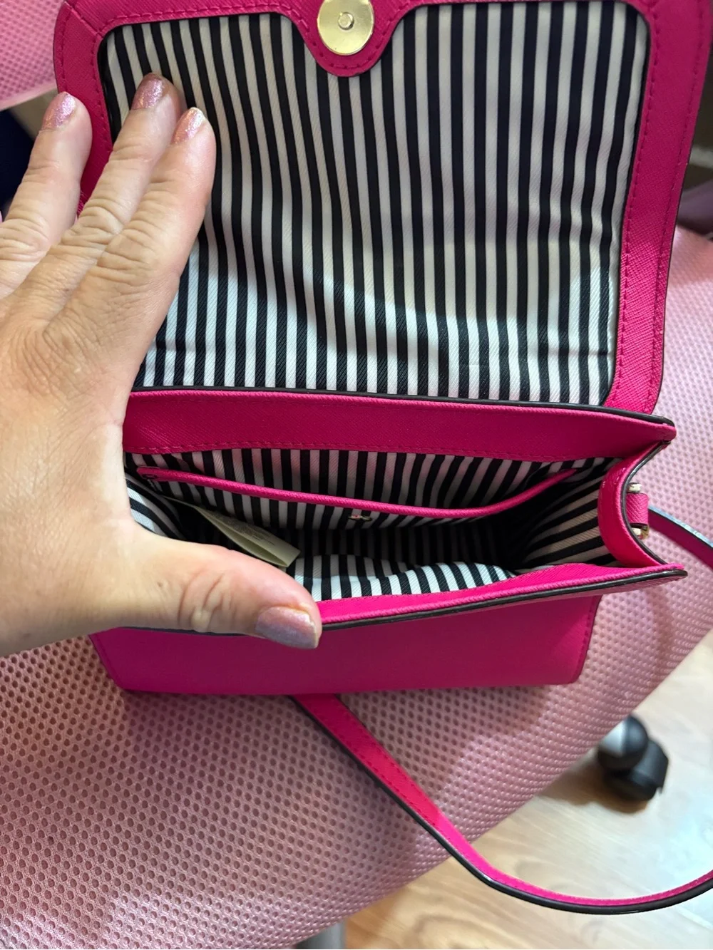 KATE SPADE Cedar Street Mini Nora Hot Pink Crossbody Satchel